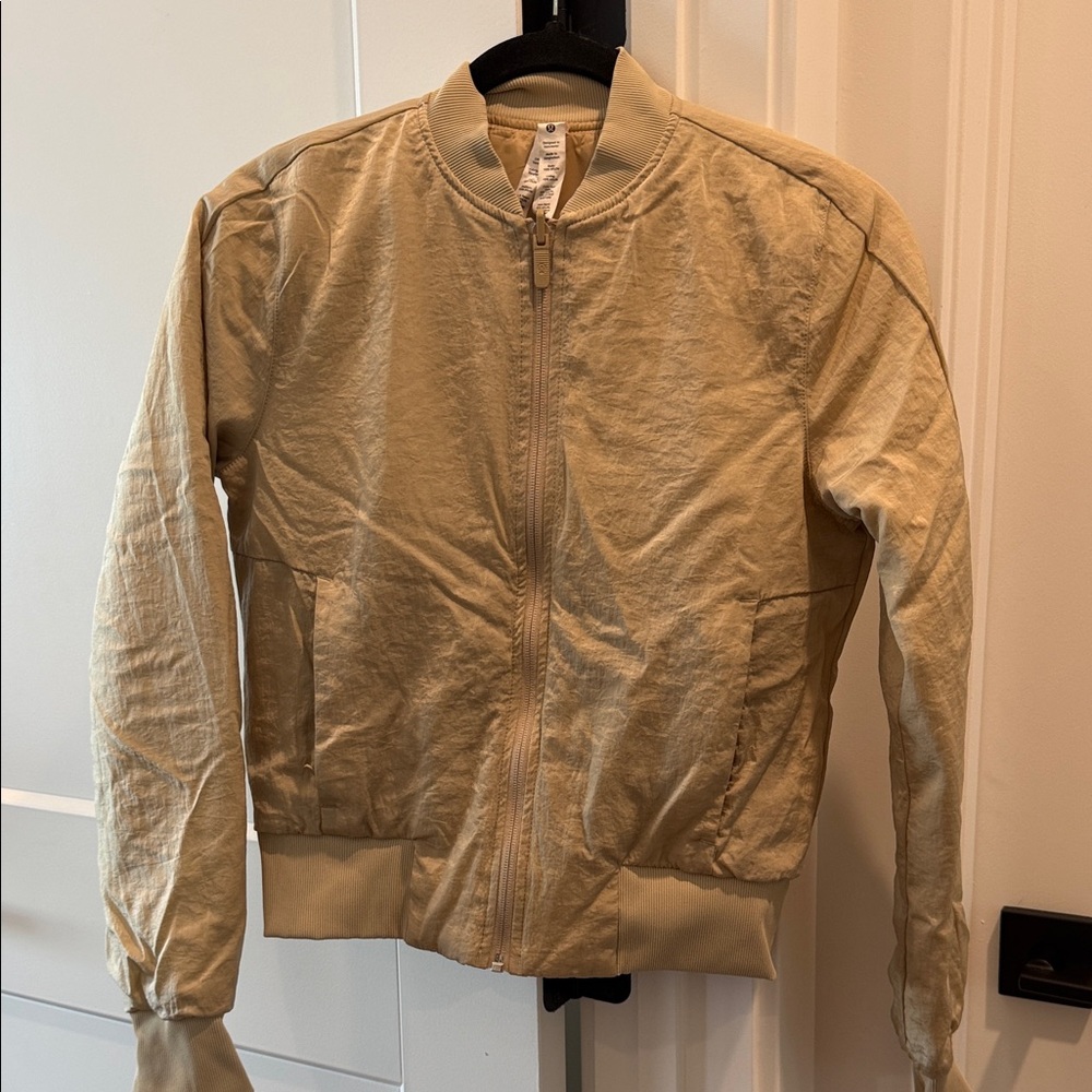 Lululemon Athletica Tan Bomber Jacket
